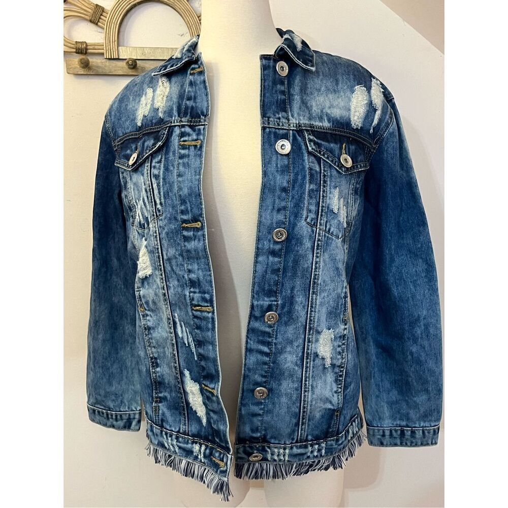 JAASE Embroidered Boho Denim Jean Jacket M - Picture 4 of 7